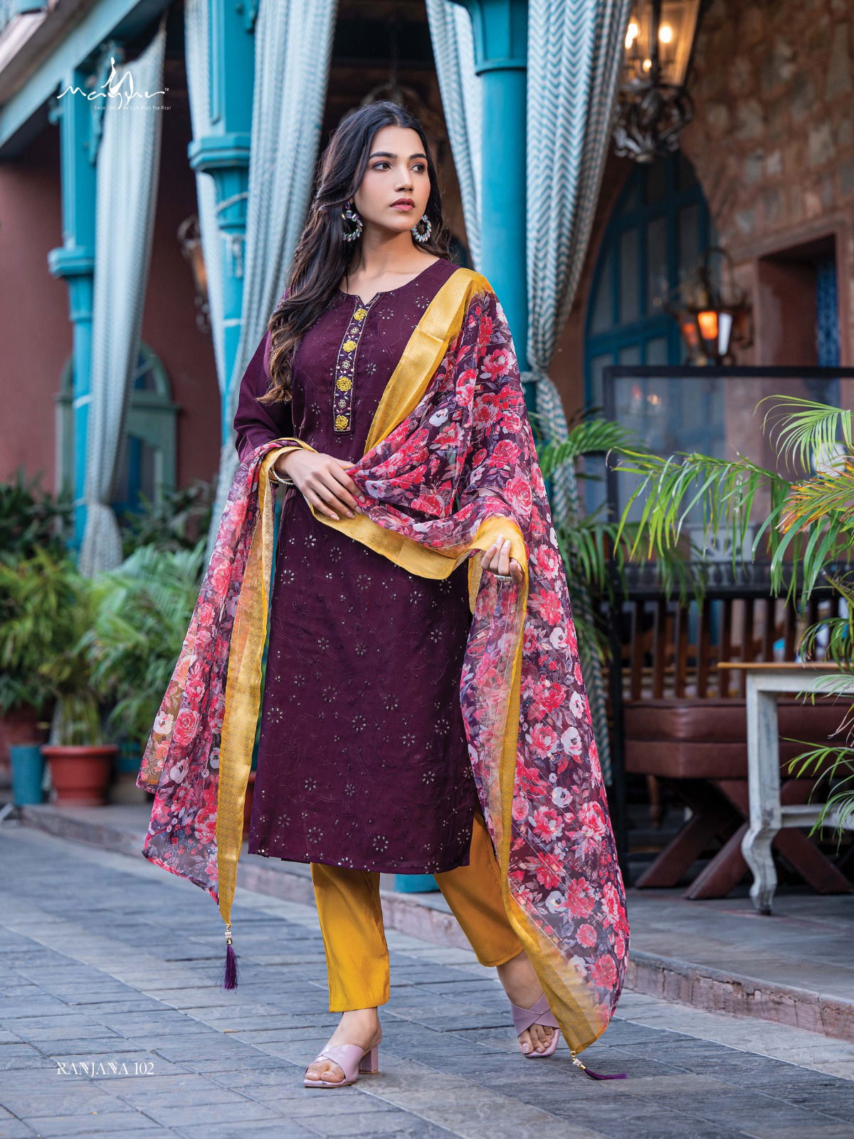 Ranjana By Mayur Kurti With Bottom Dupatta Wholesale Clothing Distributors In India